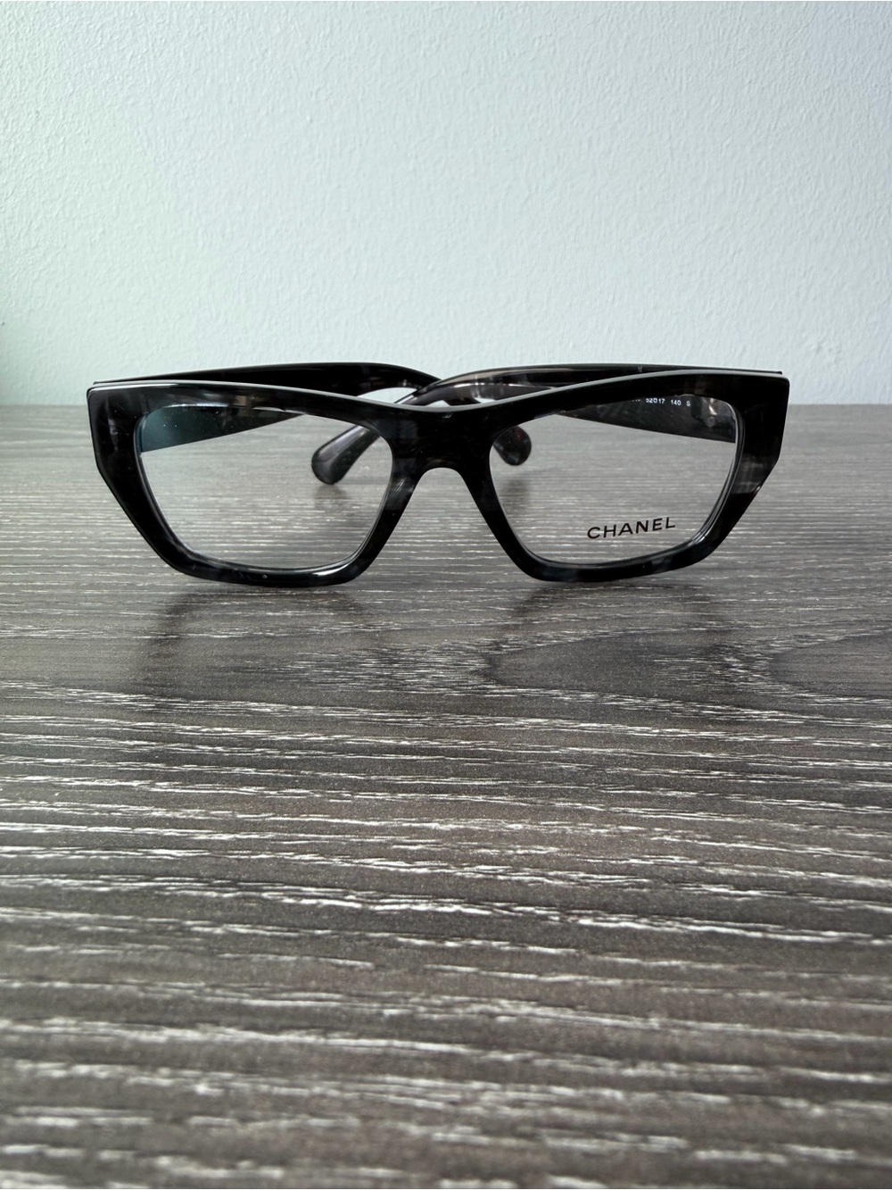 Authentic Chanel Black CC Logo Eyeglasses Frames Rectangular 52MM Brand New